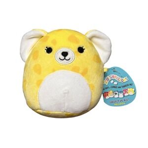 SQUISHMALLOW Lexie the Yellow Cheetah 5" Plush Kellytoy Soft Retired NWT